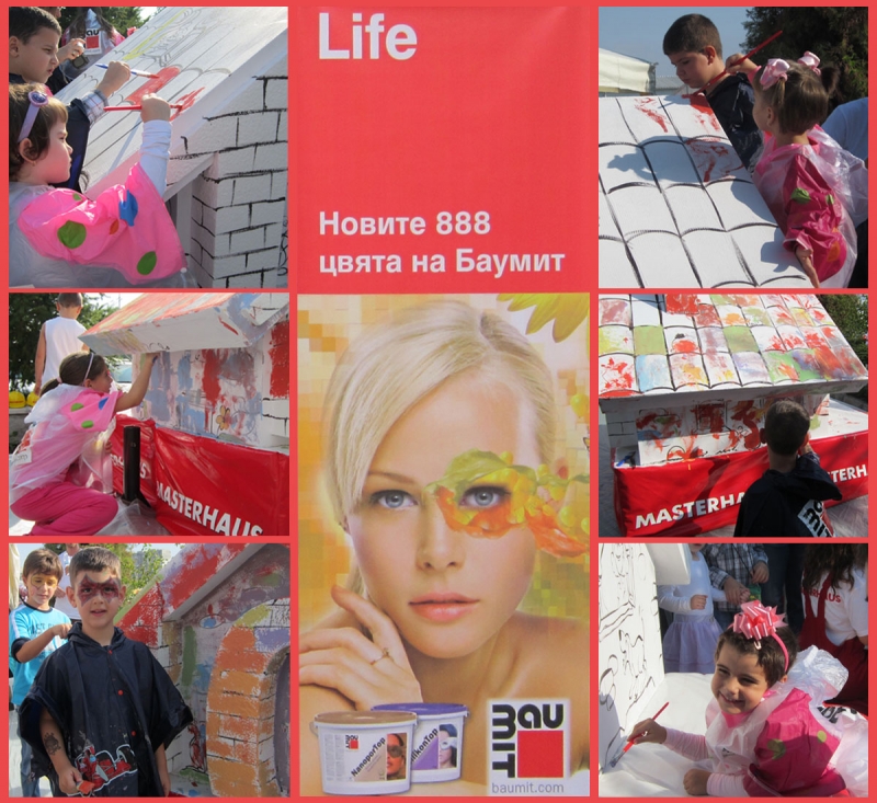 Малчугани презентират 8 от 888 брилянтни цвята от цветовата система Baumit Life