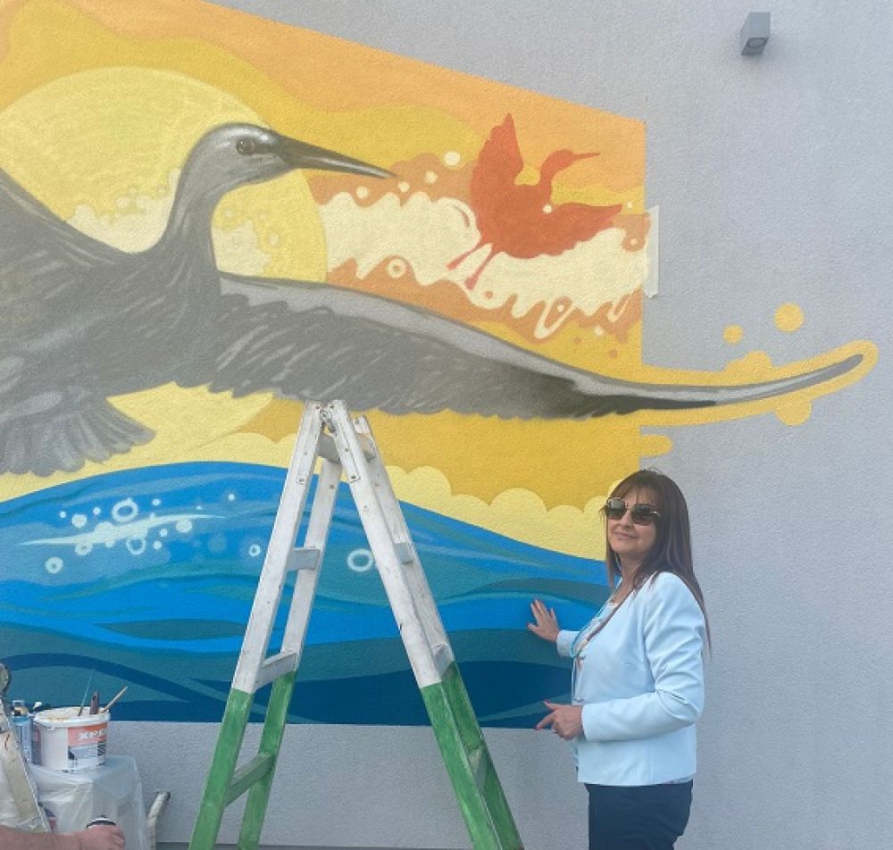 По инициатива на проф. Турманова: Стенопис в Ченгене скеле призовава за чисто Черно море