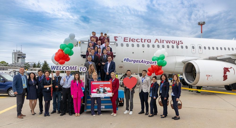 Летище Бургас посрещна тържествено първите полети на SunExpress и Electra Airways за Лято 2025