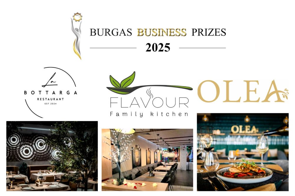 Три различни концепции, едно отличие: кои ресторанти влизат в надпреварата за „Ресторант на годината“ на BURGAS BUSINESS PRIZES 2025
