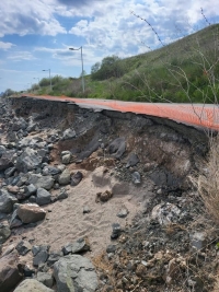 Областният управител иска финансиране за свлачището в кв. Сарафово 